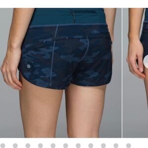 Rare Lululemon blue camo Speed Short